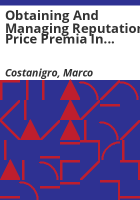 Obtaining_and_managing_reputation_price_premia_in_markets_for_experience_goods